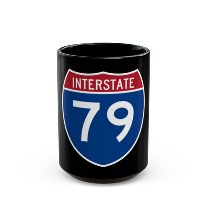 Interstate 79 (U.S. Highways) Black Coffee Mug-15oz-The Sticker Space