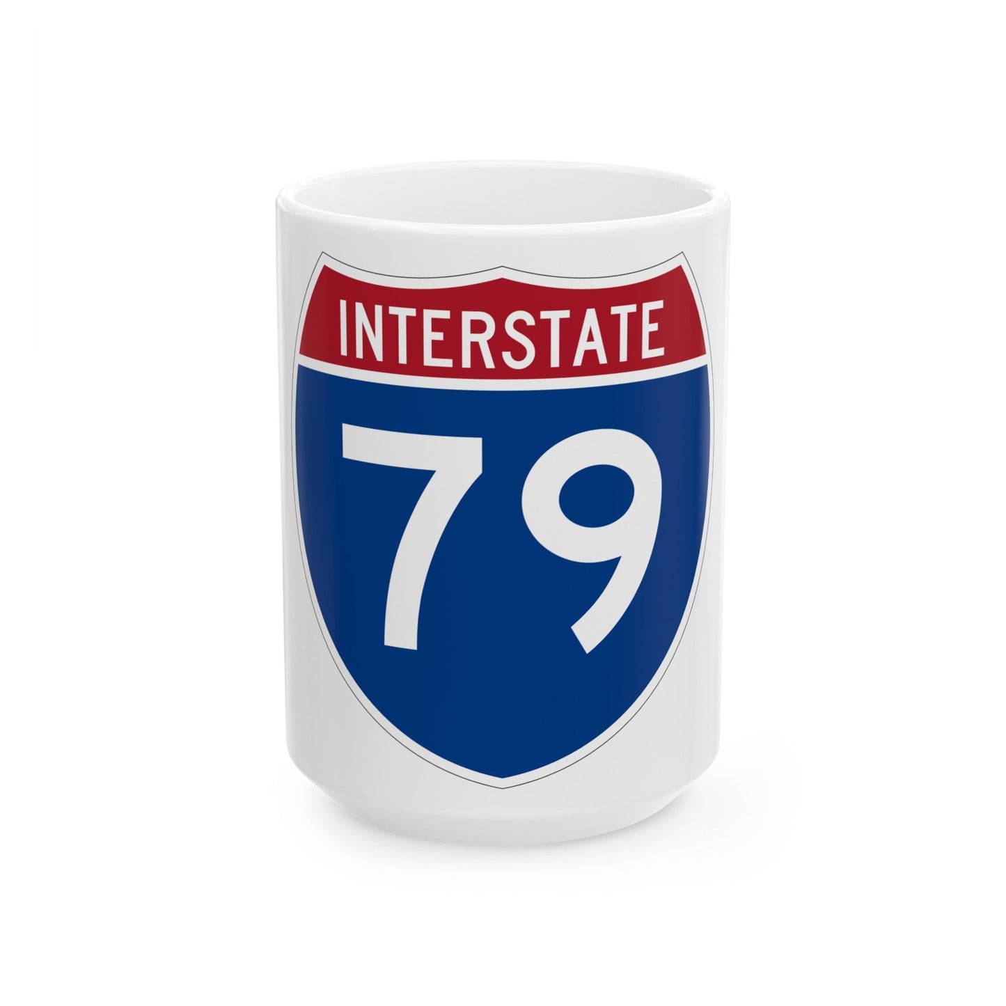 Interstate 79 (U.S. Highways) White Coffee Mug-15oz-The Sticker Space