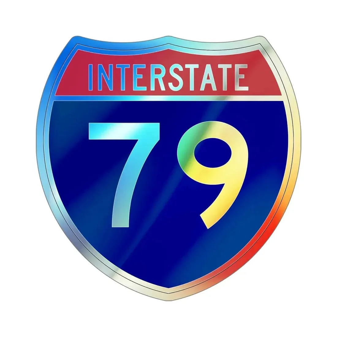 Interstate 79 (U.S. Highways) Holographic STICKER Die-Cut Vinyl Decal - The Sticker Space