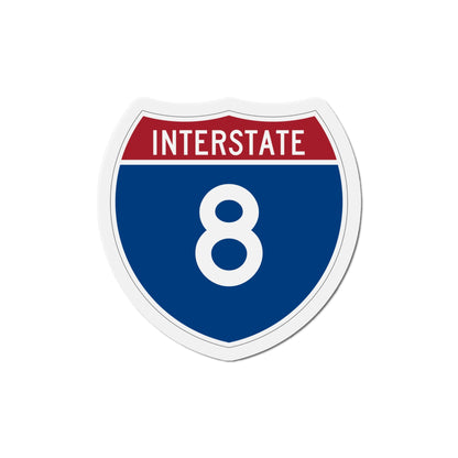 Interstate 8 (U.S. Highways) Die-Cut Magnet-6 Inch-The Sticker Space