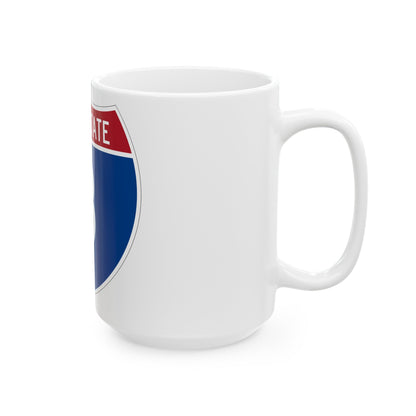 Interstate 8 (U.S. Highways) White Coffee Mug-The Sticker Space