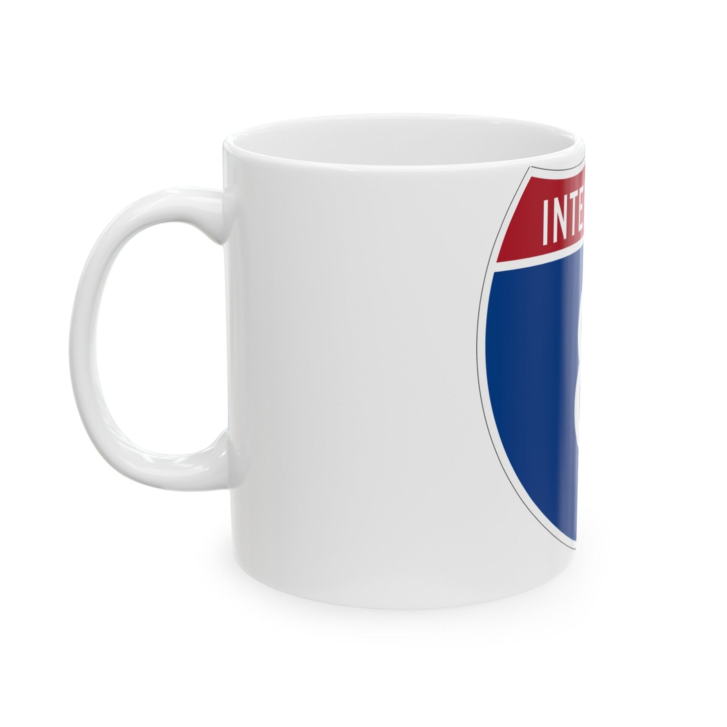 Interstate 8 (U.S. Highways) White Coffee Mug-The Sticker Space