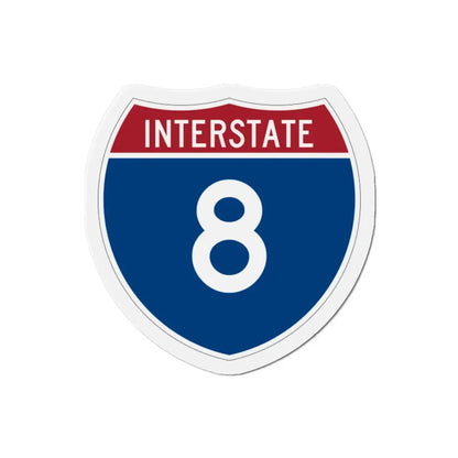 Interstate 8 (U.S. Highways) Refrigerator Magnet 2 Inch - The Sticker Space
