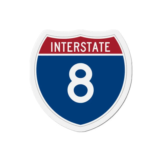 Interstate 8 (U.S. Highways) Refrigerator Magnet 2 Inch - The Sticker Space