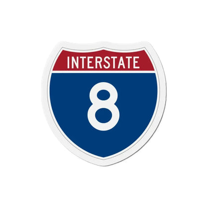 Interstate 8 (U.S. Highways) Refrigerator Magnet 3 Inch - The Sticker Space