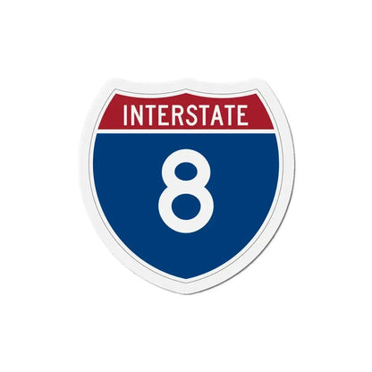 Interstate 8 (U.S. Highways) Refrigerator Magnet 5 Inch - The Sticker Space