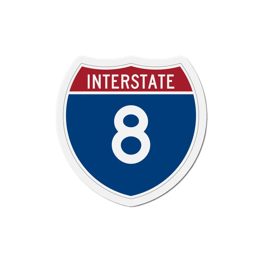 Interstate 8 (U.S. Highways) Refrigerator Magnet - The Sticker Space