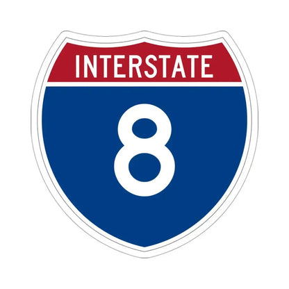Interstate 8 (U.S. Highways) STICKER Vinyl Die-Cut Decal 3 Inch - The Sticker Space