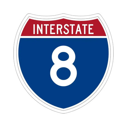 Interstate 8 (U.S. Highways) STICKER Vinyl Die-Cut Decal 4 Inch - The Sticker Space