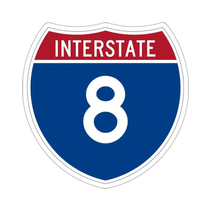 Interstate 8 (U.S. Highways) STICKER Vinyl Die-Cut Decal 4 Inch - The Sticker Space