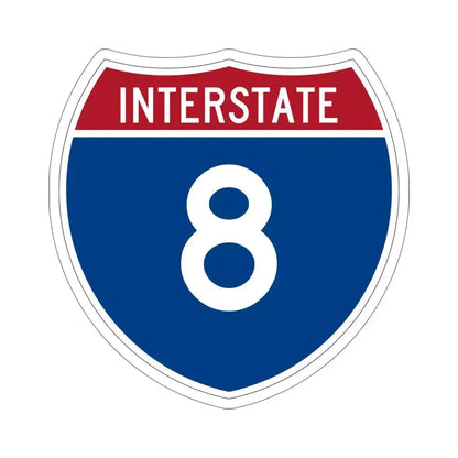 Interstate 8 (U.S. Highways) STICKER Vinyl Die-Cut Decal 6 Inch - The Sticker Space
