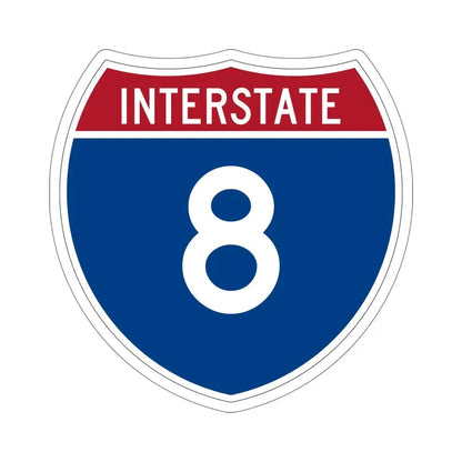 Interstate 8 (U.S. Highways) STICKER Vinyl Die-Cut Decal 6 Inch - The Sticker Space