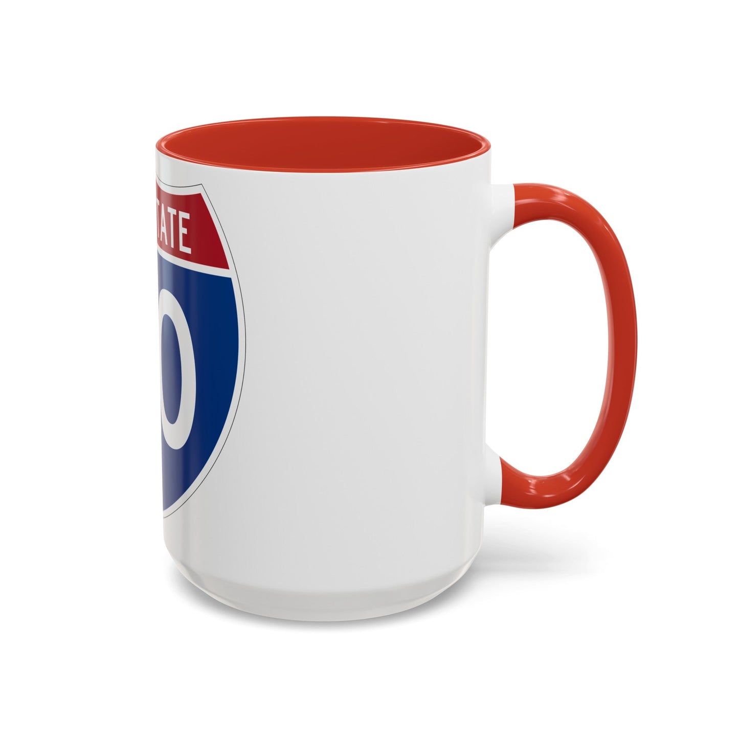 Interstate 80 (U.S. Highways) Accent Coffee Mug-The Sticker Space