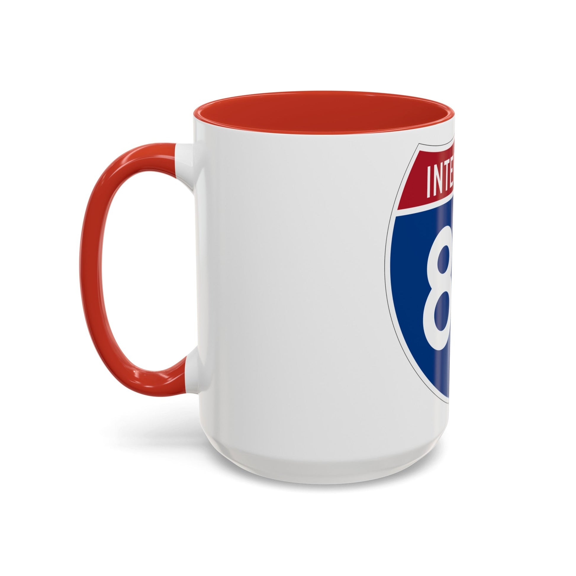 Interstate 80 (U.S. Highways) Accent Coffee Mug-The Sticker Space