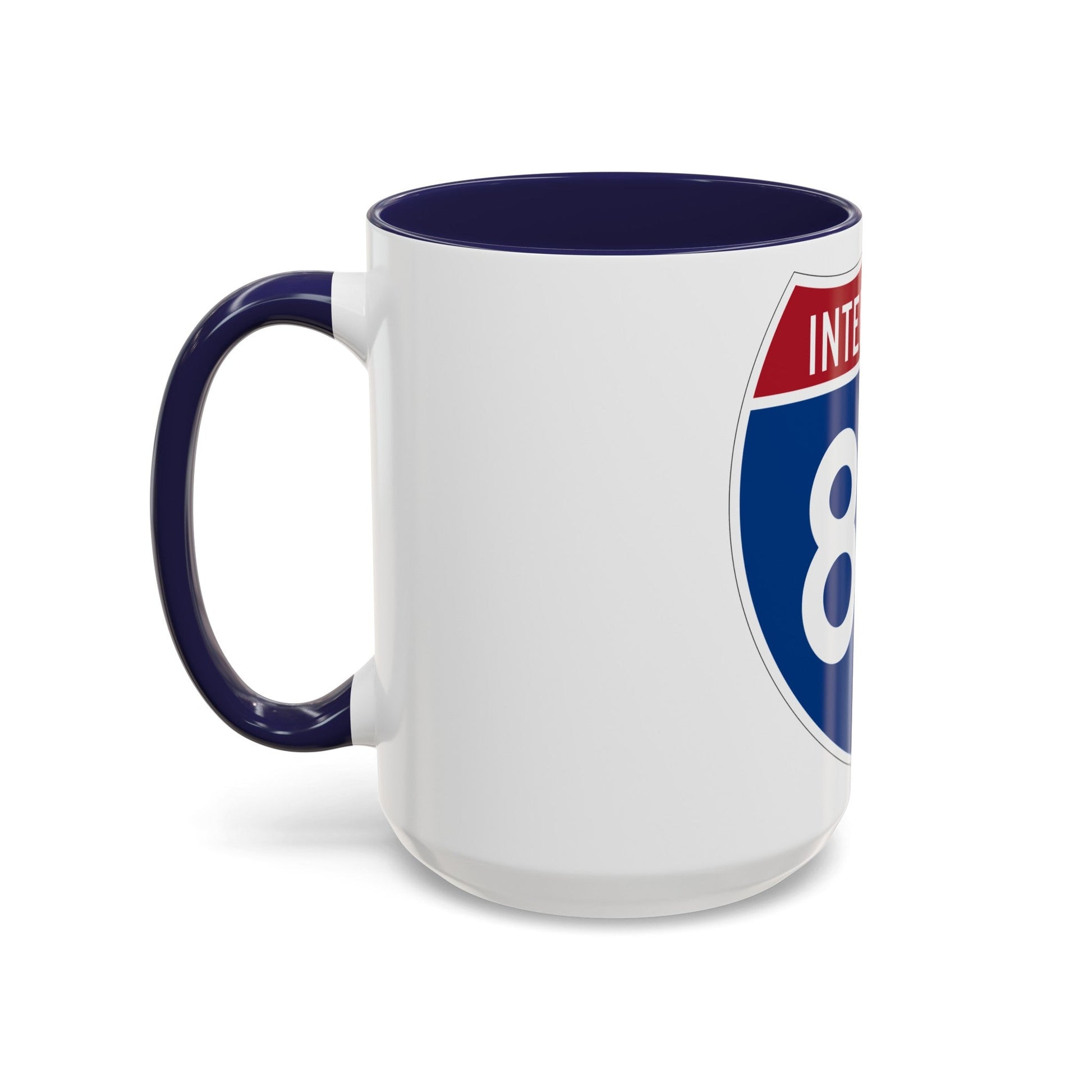 Interstate 80 (U.S. Highways) Accent Coffee Mug-The Sticker Space