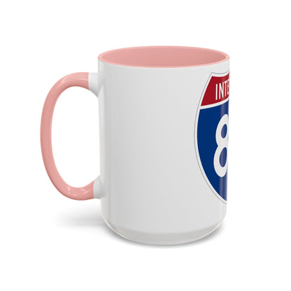 Interstate 80 (U.S. Highways) Accent Coffee Mug-The Sticker Space