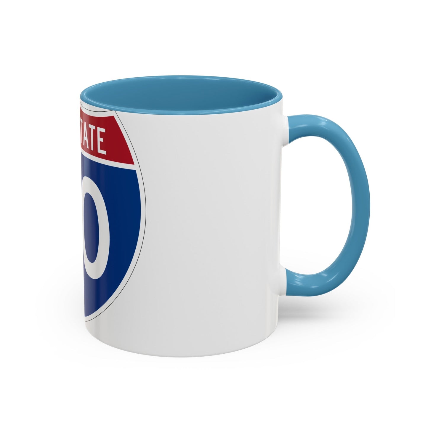 Interstate 80 (U.S. Highways) Accent Coffee Mug-The Sticker Space