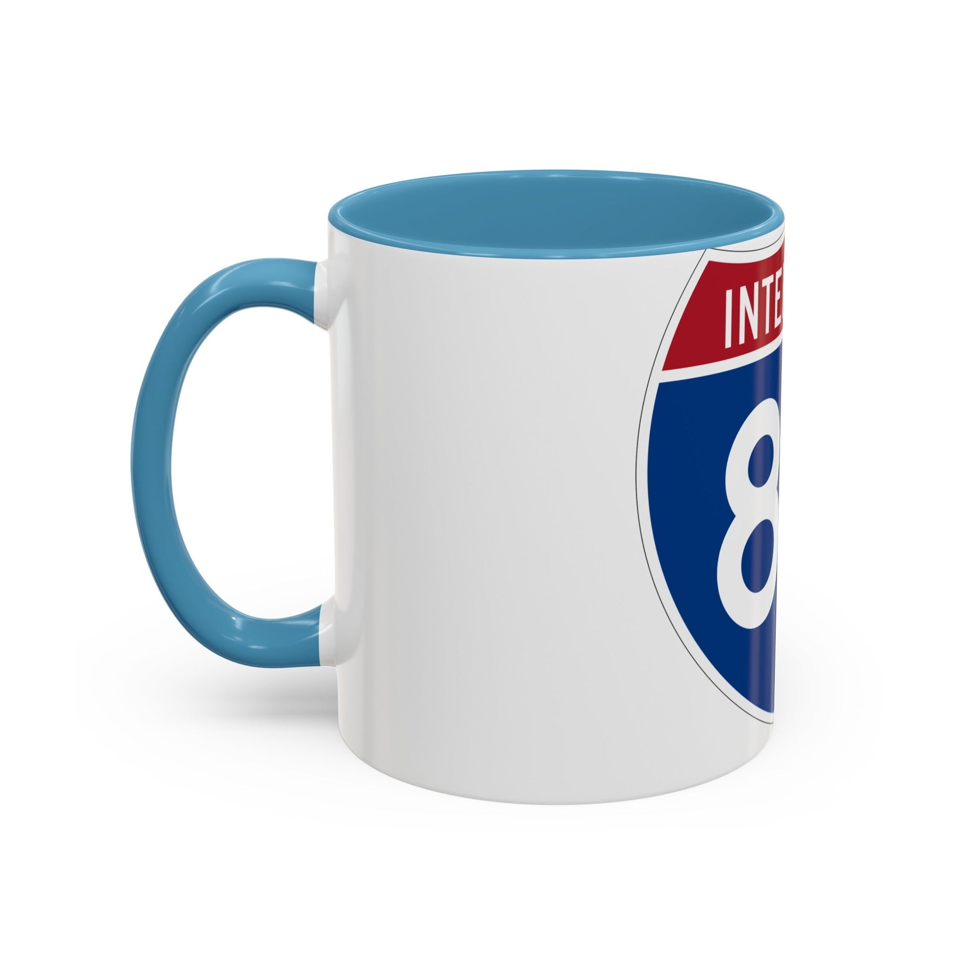 Interstate 80 (U.S. Highways) Accent Coffee Mug-The Sticker Space