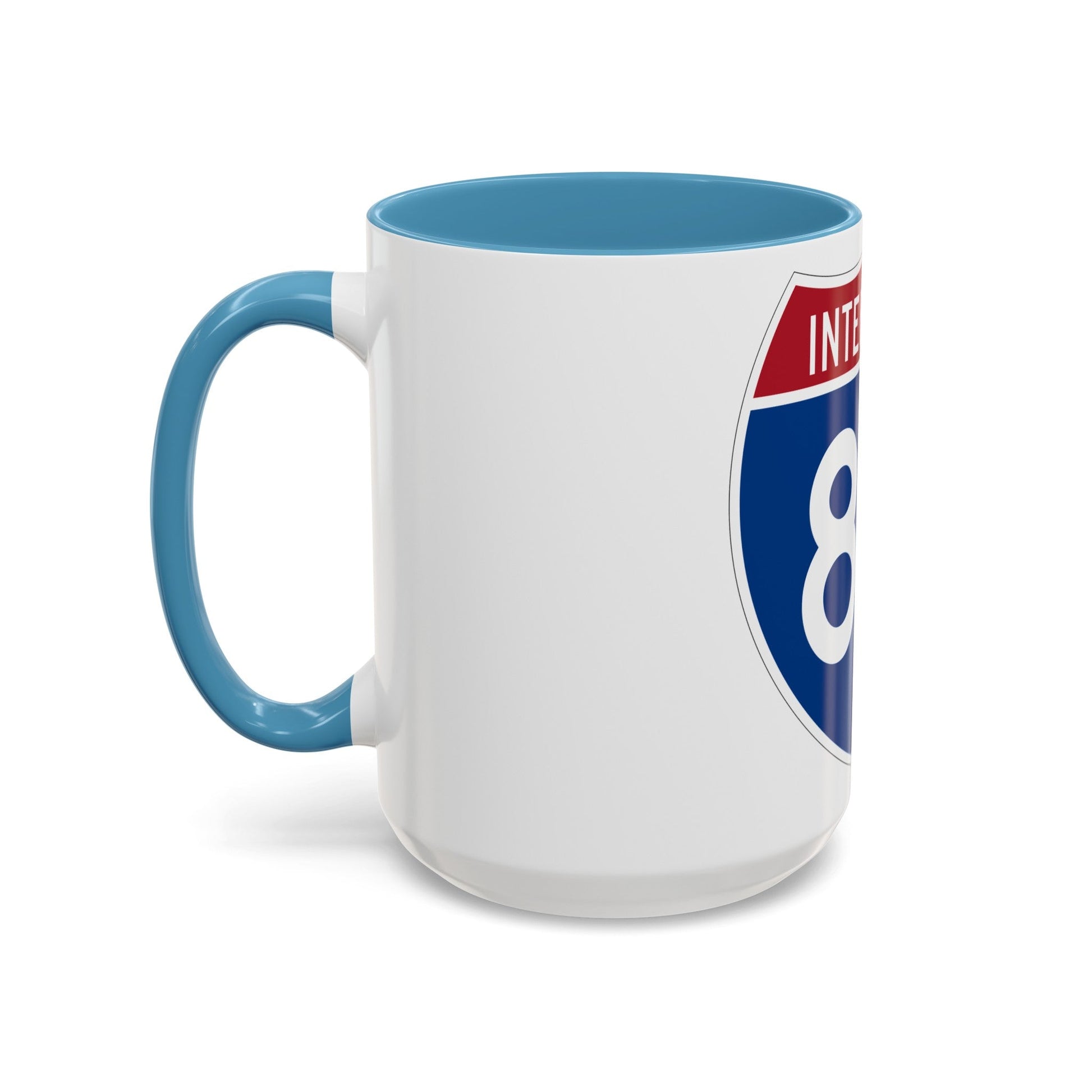 Interstate 80 (U.S. Highways) Accent Coffee Mug-The Sticker Space