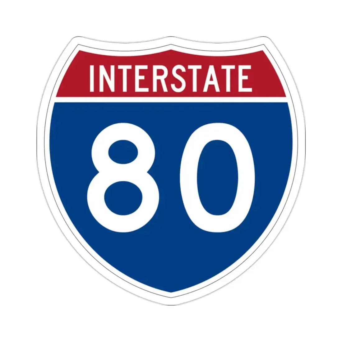 Interstate 80 (U.S. Highways) STICKER Vinyl Die-Cut Decal 2 Inch - The Sticker Space