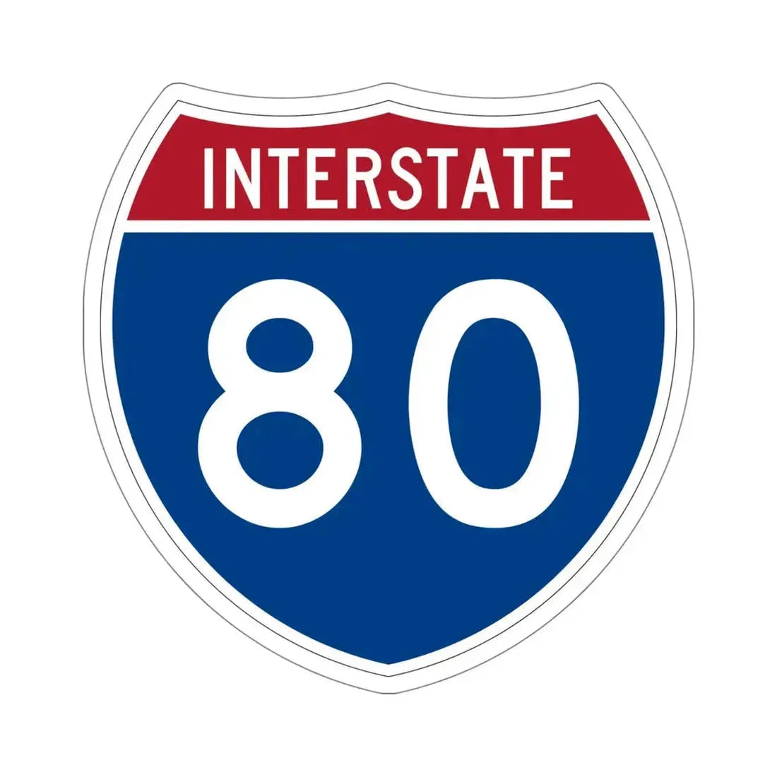 Interstate 80 (U.S. Highways) STICKER Vinyl Die-Cut Decal 5 Inch - The Sticker Space