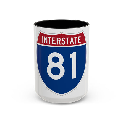 Interstate 81 (U.S. Highways) Accent Coffee Mug-15oz-The Sticker Space