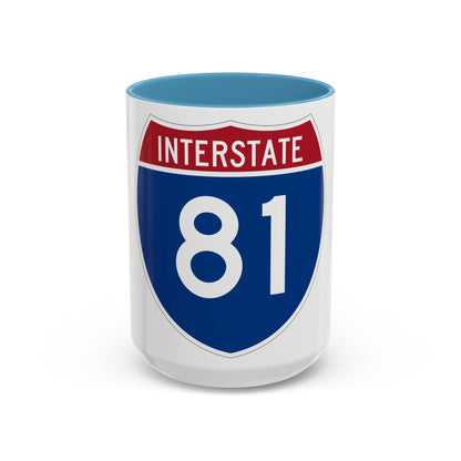 Interstate 81 (U.S. Highways) Accent Coffee Mug-15oz-The Sticker Space