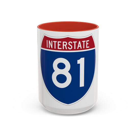 Interstate 81 (U.S. Highways) Accent Coffee Mug-15oz-The Sticker Space