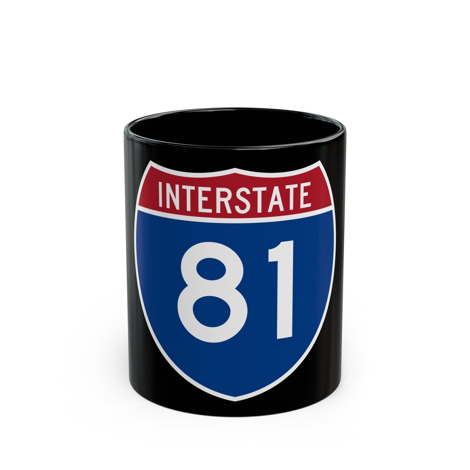 Interstate 81 (U.S. Highways) Black Coffee Mug-11oz-The Sticker Space