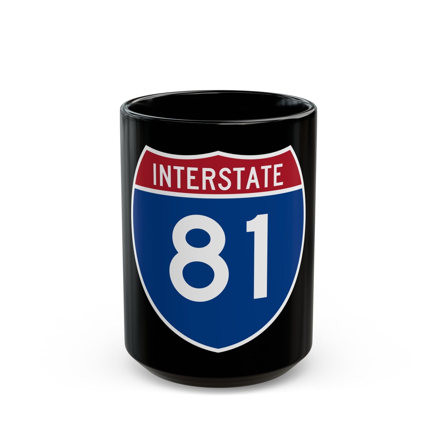 Interstate 81 (U.S. Highways) Black Coffee Mug-15oz-The Sticker Space