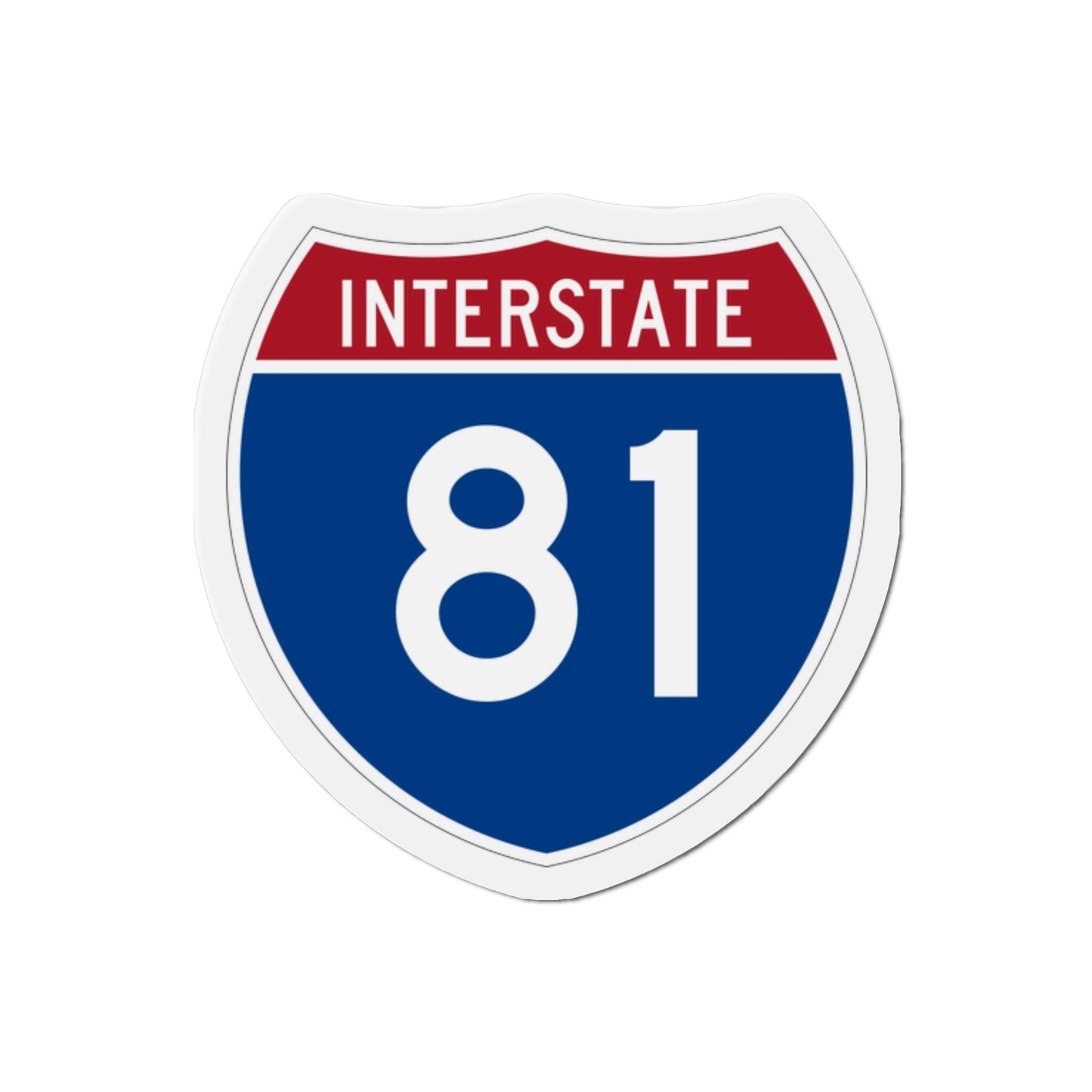 Interstate 81 (U.S. Highways) Die-Cut Magnet-2 Inch-The Sticker Space