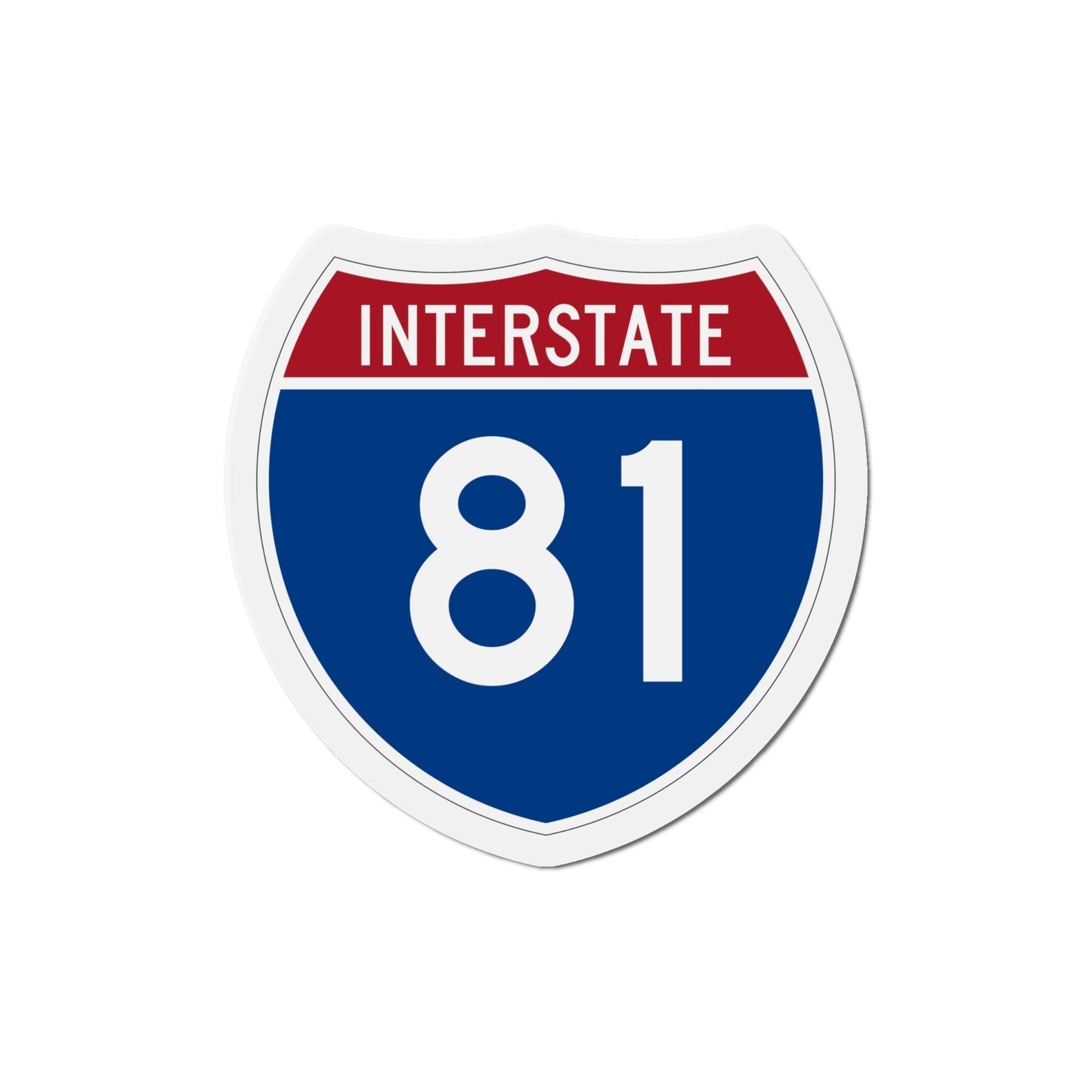 Interstate 81 (U.S. Highways) Die-Cut Magnet-6 Inch-The Sticker Space