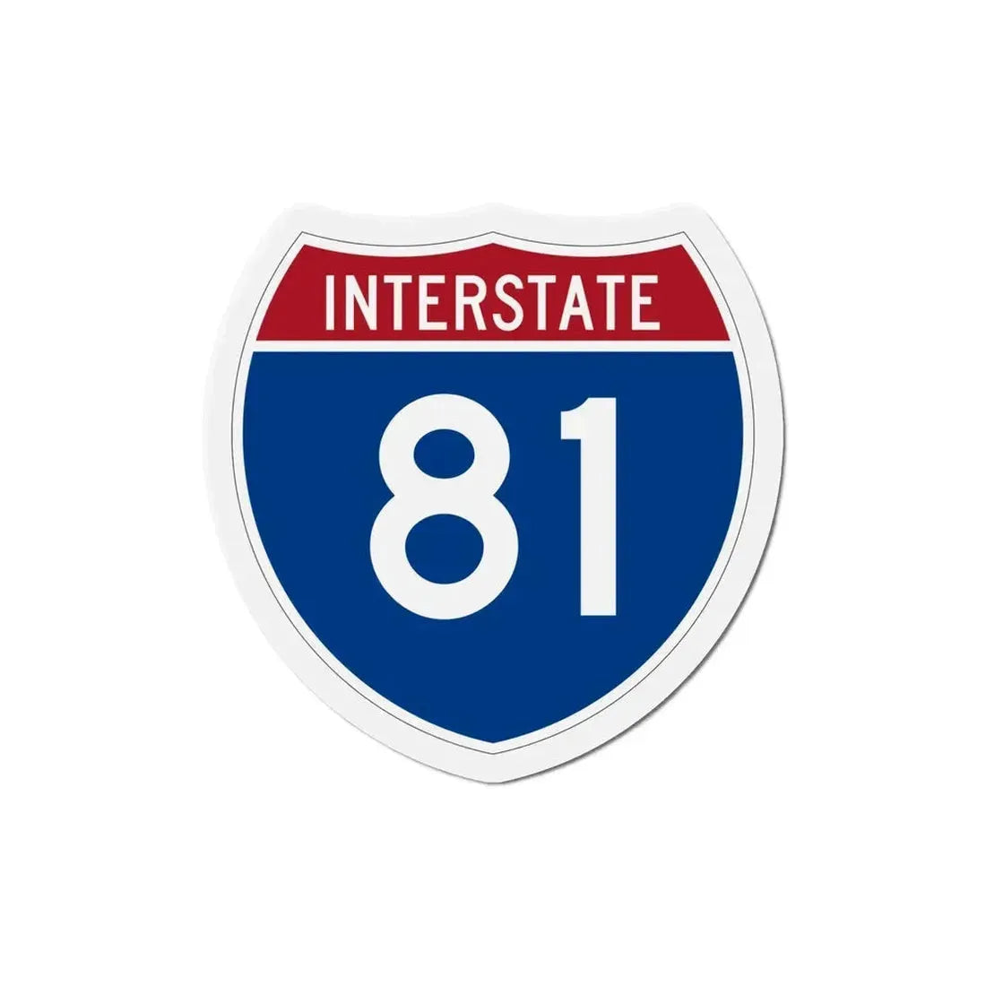 Interstate 81 (U.S. Highways) Refrigerator Magnet 6 Inch - The Sticker Space