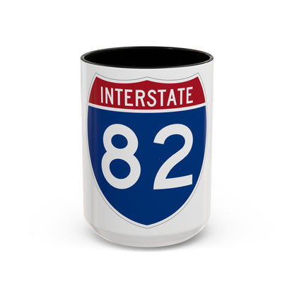 Interstate 82 (U.S. Highways) Accent Coffee Mug-15oz-The Sticker Space