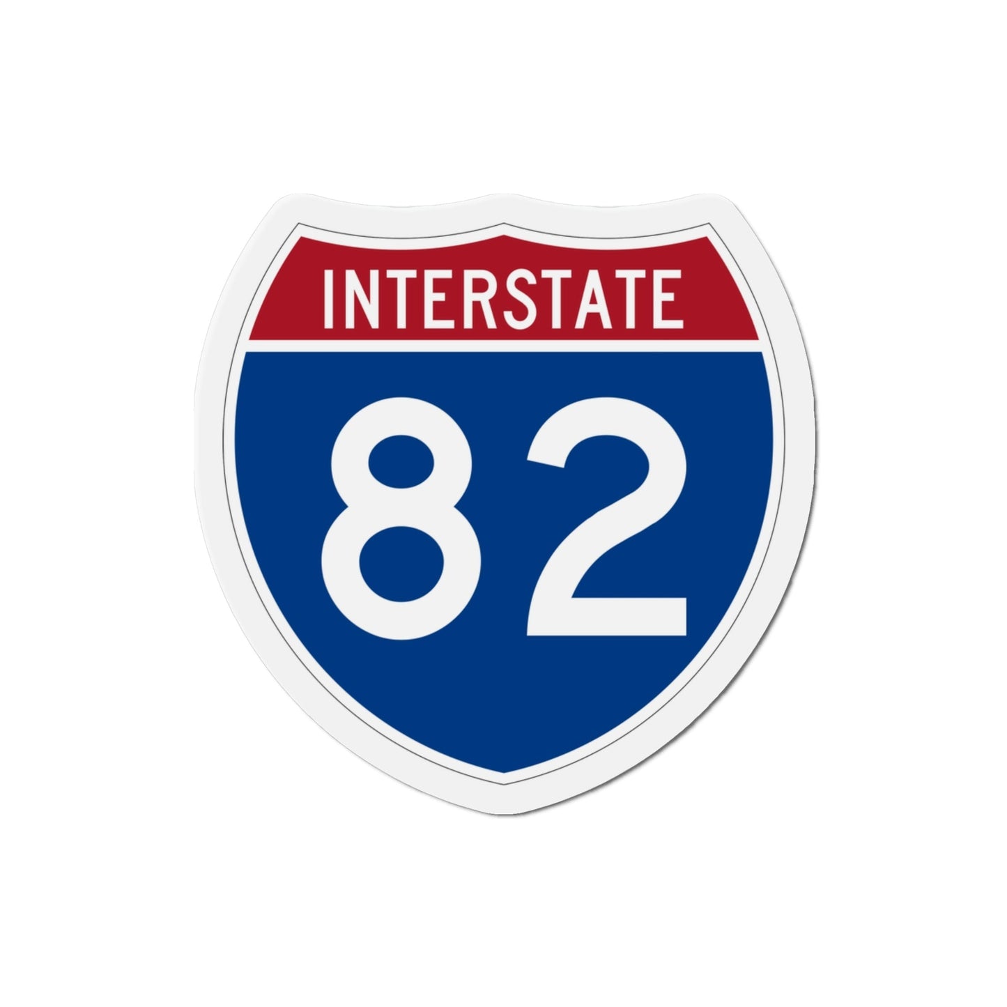 Interstate 82 (U.S. Highways) Die-Cut Magnet-3 Inch-The Sticker Space