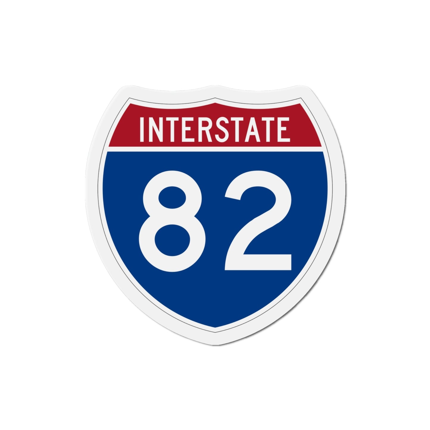 Interstate 82 (U.S. Highways) Die-Cut Magnet-4 Inch-The Sticker Space