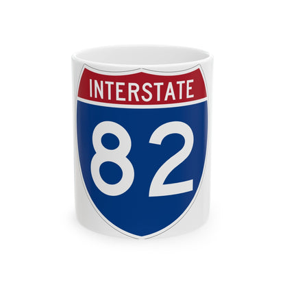 Interstate 82 (U.S. Highways) White Coffee Mug-11oz-The Sticker Space