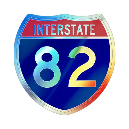 Interstate 82 (U.S. Highways) Holographic STICKER Die-Cut Vinyl Decal 2 Inch Holographic - The Sticker Space