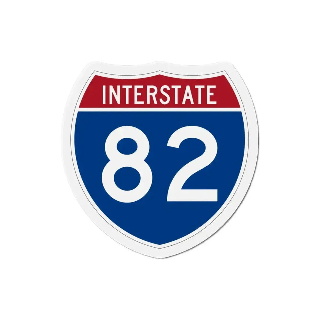 Interstate 82 (U.S. Highways) Refrigerator Magnet 3 Inch - The Sticker Space