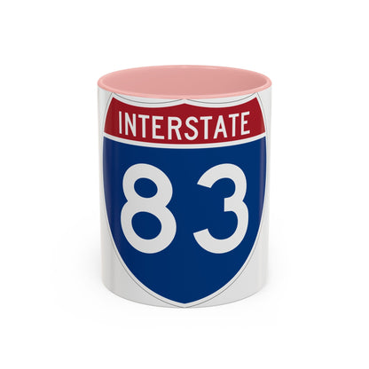 Interstate 83 (U.S. Highways) Accent Coffee Mug-11oz-The Sticker Space