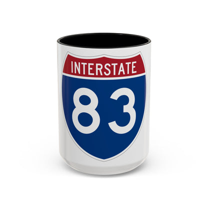 Interstate 83 (U.S. Highways) Accent Coffee Mug-15oz-The Sticker Space