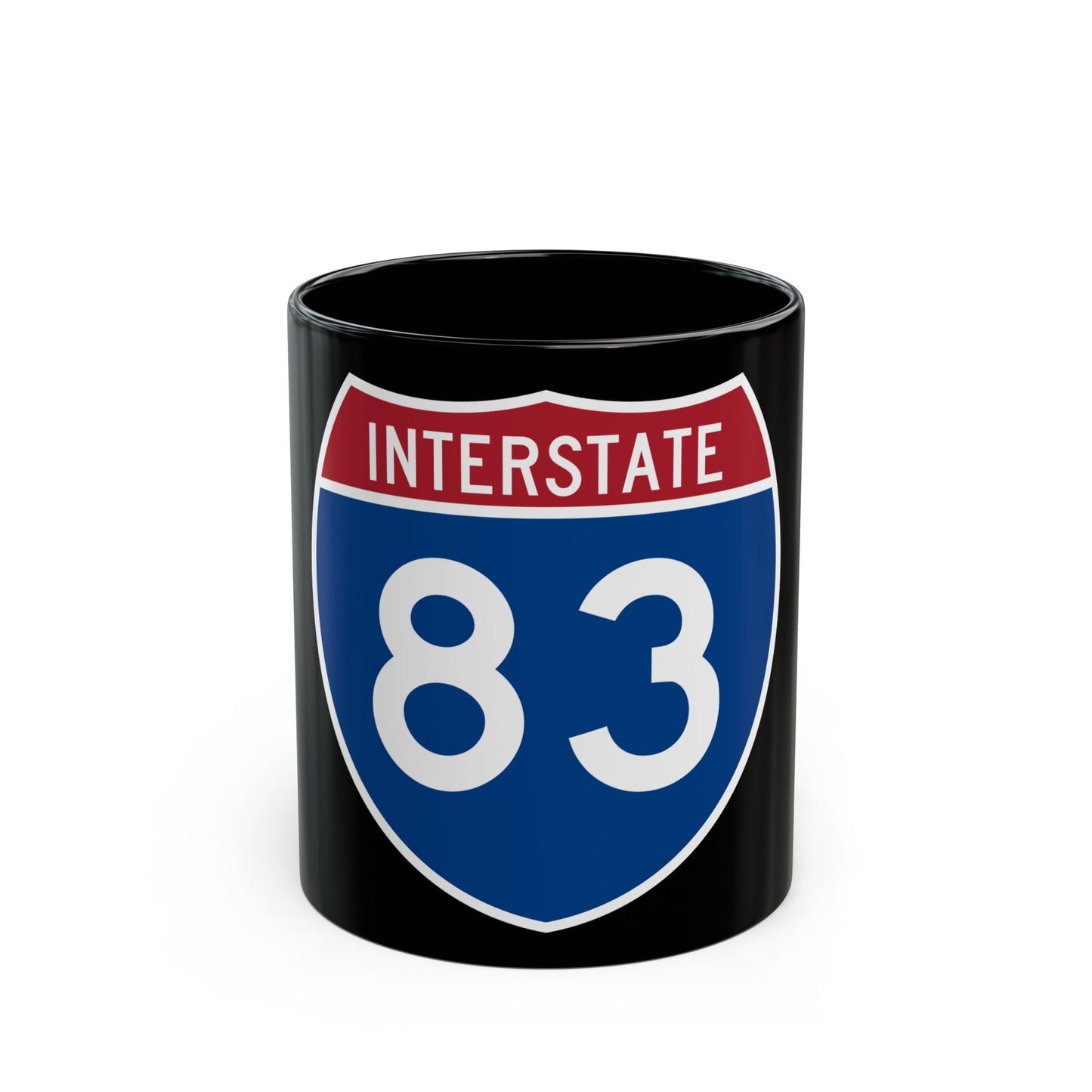 Interstate 83 (U.S. Highways) Black Coffee Mug-11oz-The Sticker Space