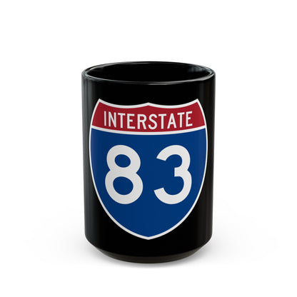 Interstate 83 (U.S. Highways) Black Coffee Mug-15oz-The Sticker Space