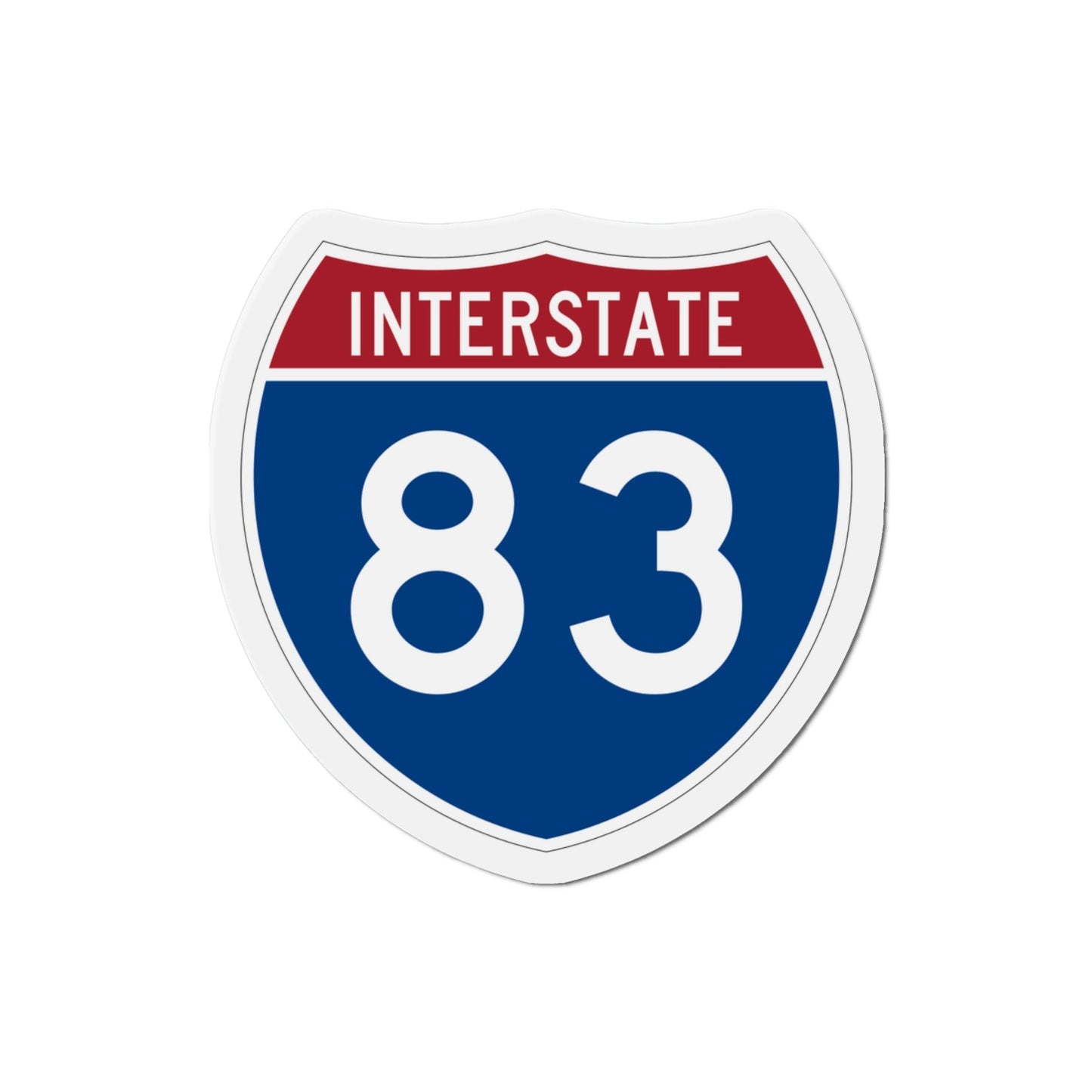 Interstate 83 (U.S. Highways) Die-Cut Magnet-3 Inch-The Sticker Space