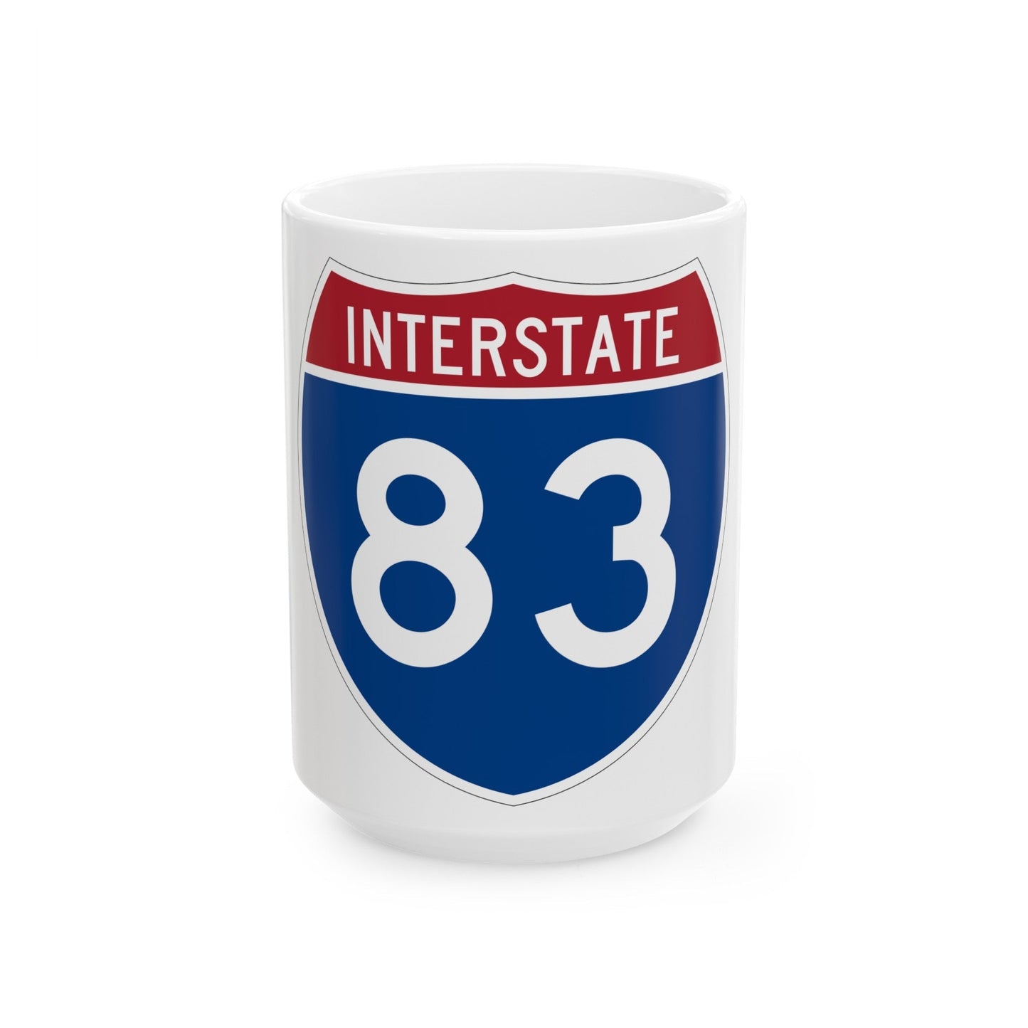 Interstate 83 (U.S. Highways) White Coffee Mug-15oz-The Sticker Space