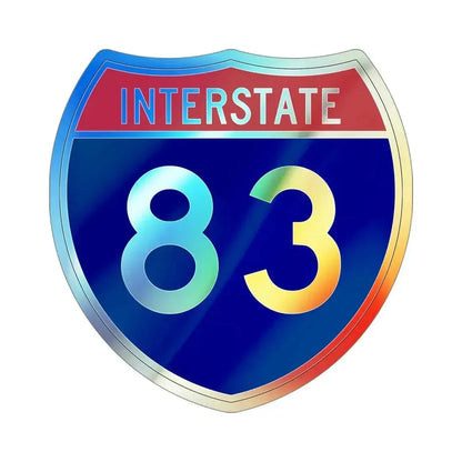 Interstate 83 (U.S. Highways) Holographic STICKER Die-Cut Vinyl Decal 4 Inch Holographic - The Sticker Space