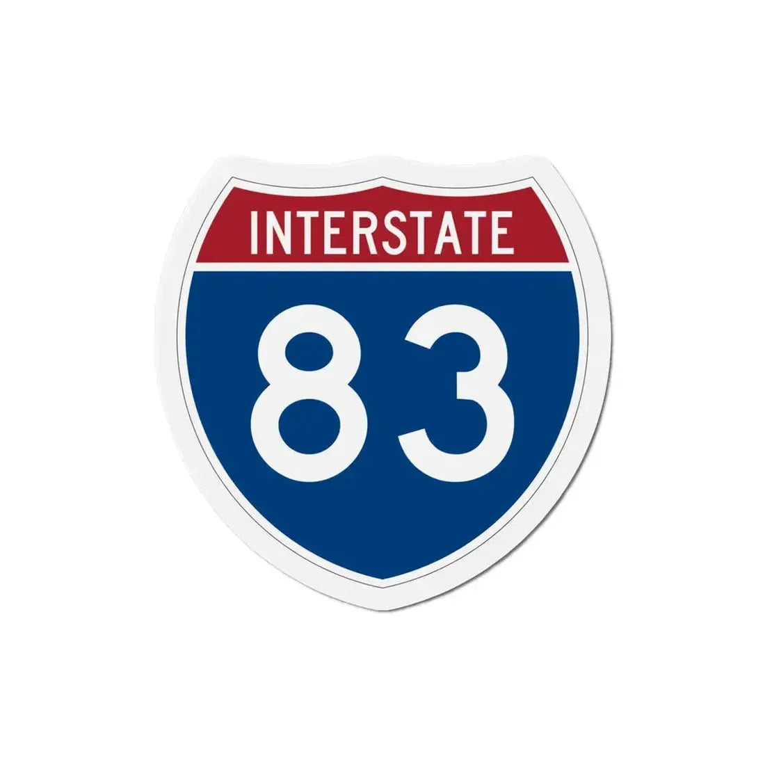 Interstate 83 (U.S. Highways) Refrigerator Magnet 5 Inch - The Sticker Space