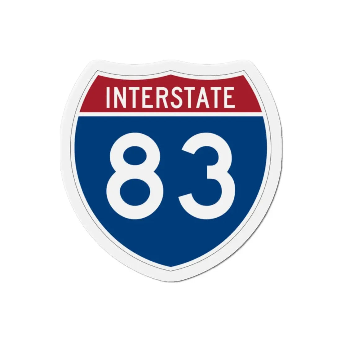 Interstate 83 (U.S. Highways) Refrigerator Magnet - The Sticker Space