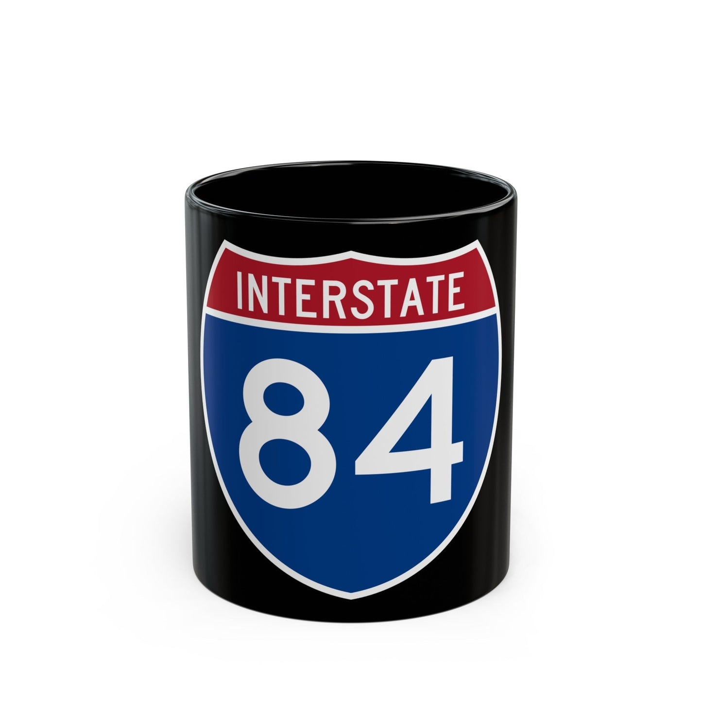 Interstate 84 Oregon Utah (U.S. Highways) Black Coffee Mug-11oz-The Sticker Space