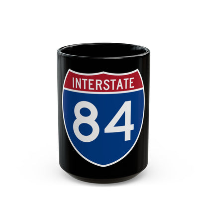 Interstate 84 Oregon Utah (U.S. Highways) Black Coffee Mug-15oz-The Sticker Space